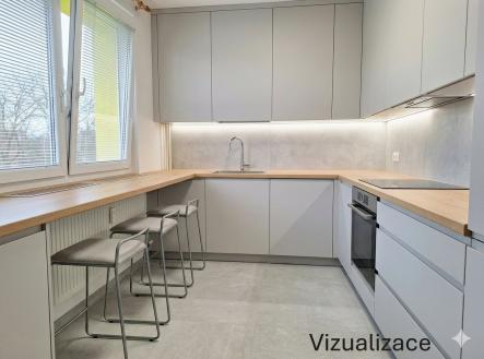 Vizualizace kuchyně | Prodej bytu, 4+1, 78 m²