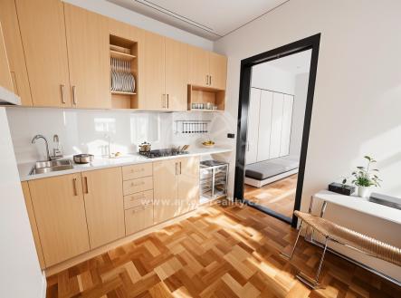 vizualizace kuchyně | Prodej bytu, 2+1, 46 m²
