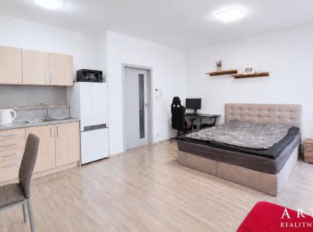 Pronájem novostavby bytu 1+kk s balkonem a parkovacím stáním, Brno-Slatina, ul. Kigginsova | Pronájem bytu, 1+kk, 42 m²