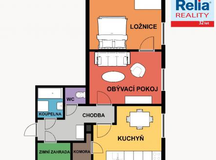 Pronájem bytu, 2+1, 53 m²