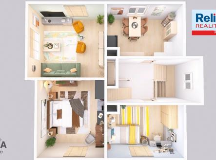 N50713_půdorys patro_vizualizace | Prodej - dům/vila, 180 m²