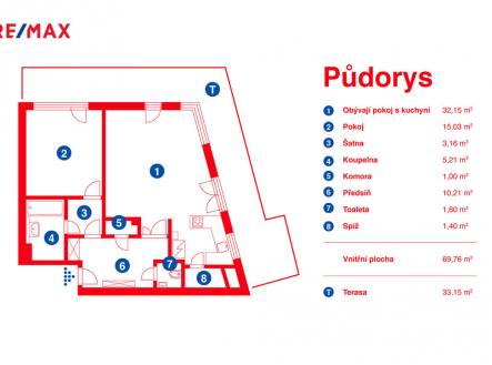 pudorys-hlubocka-s-vymerou.jpg | Pronájem bytu, 2+kk, 70 m²