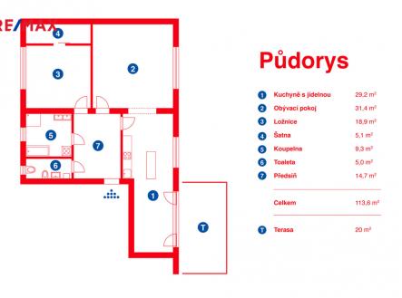 pudorys-drahotinska-2.jpg | Pronájem bytu, 3+kk, 113 m²