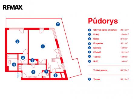 pudorys-hlubocka-s-vymerou.jpg | Pronájem bytu, 2+kk, 70 m²