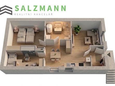 Prodej bytu, 3+kk, 64 m²