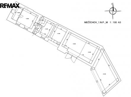 Půdorys stávající budovy | Prodej - dům/vila, 184 m²