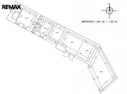 Půdorys stávající budovy | Prodej - dům/vila, 184 m²