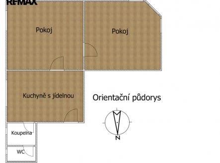 orientační půdorys | Prodej bytu, 2+1, 92 m²