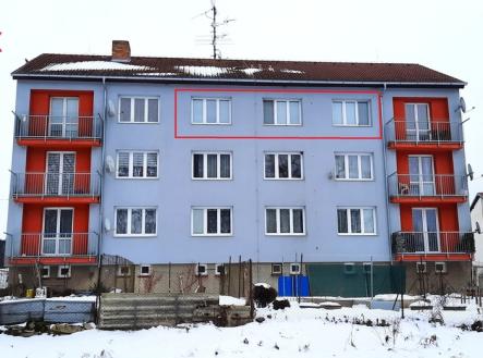 zadní pohled - pohled na byt | Pronájem bytu, 2+1, 59 m²