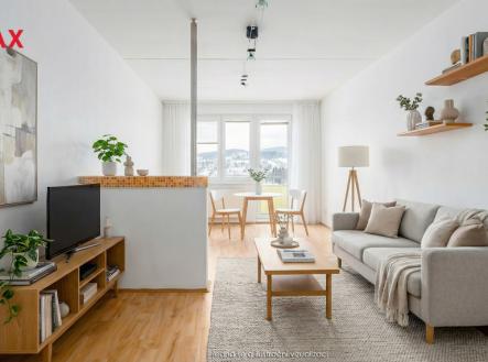 Vizualizace možného zařízení obývacího prostoru | Prodej bytu, 3+1, 2 072 m²