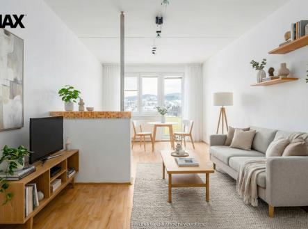 Vizualizace možného zařízení obývacího prostoru | Prodej bytu, 3+1, 2 072 m²