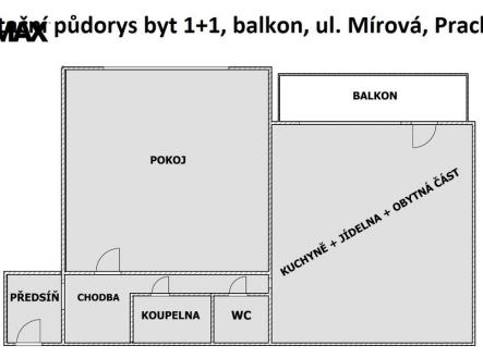 pudorys-sliska.jpg | Prodej bytu, 1+1, 42 m²
