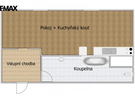 Orientační půdorys | Prodej bytu, 1+kk, 38 m²