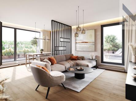 msinvest dolni mecholupy INT BD obyvak OASIS.jpg | Prodej bytu, 2+kk, 42 m²