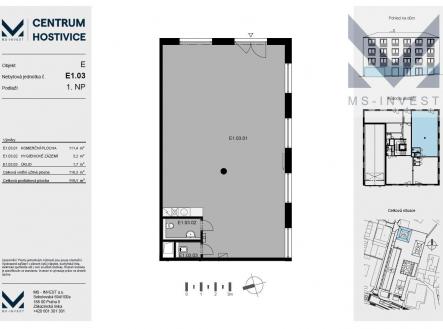 E 103 karta.jpg | Prodej - obchodní prostor, 119 m²