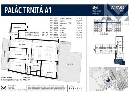 A1.7.05_upr.jpg | Prodej bytu, 4+kk, 108 m²