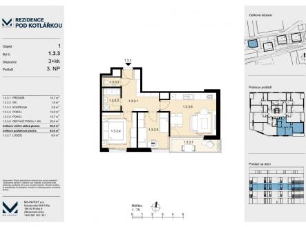 1.3.3.jpg | Prodej bytu, 3+kk, 63,6 m²