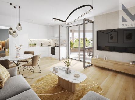 msinvest florianka B138 obyvak NELLA.jpg | Prodej bytu, 2+kk, 58 m²