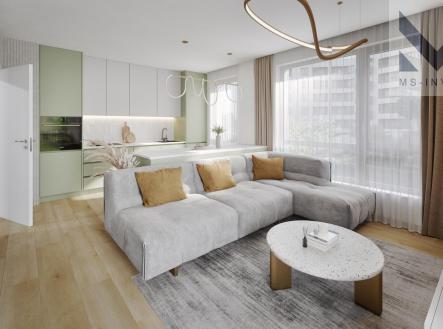 msinvest florianka B227 obyvak.jpg | Prodej bytu, 1+kk, 30 m²