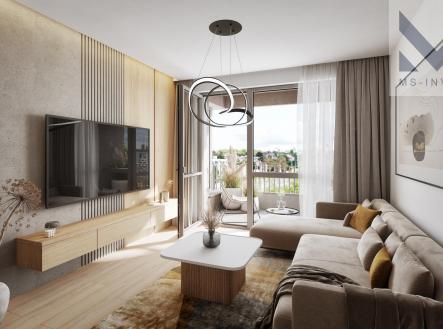 msinvest florianka A232 obyvak (1).jpg | Prodej bytu, 1+kk, 30 m²