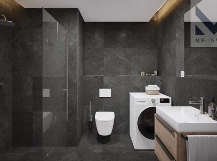 msinvest florianka A232 koupelna BLACK SLATE.jpg | Prodej bytu, 3+kk, 73 m²