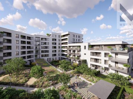 Rezidence Florianka_nadhled vnitroblok_mensi.jpg | Prodej bytu, 1+kk, 28 m²