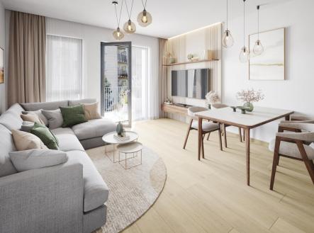 Zen Living 1.3.6 obyvak MARTA.jpg | Prodej bytu, 2+kk, 57 m²