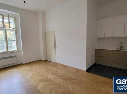 pokoj - celkový pohled | Pronájem bytu, 1+kk, 29 m²