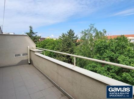 Terasa - pohled na západ | Pronájem bytu, 1+kk, 50 m²