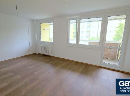Pokoj - pohled od kuch. koutu | Pronájem bytu, 1+kk, 40 m²