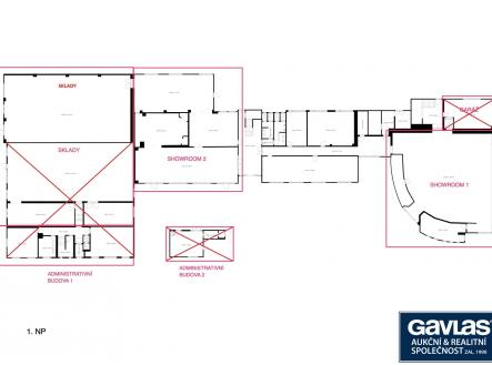 1NP | Pronájem - obchodní prostor, 964 m²