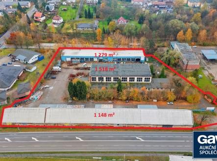 foto dron přední | Prodej - komerční objekt, výroba, 13 056 m²