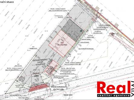 Koordinační situace_2 - hala Rajhrad | Prodej - pozemek pro komerční výstavbu, 2 501 m²