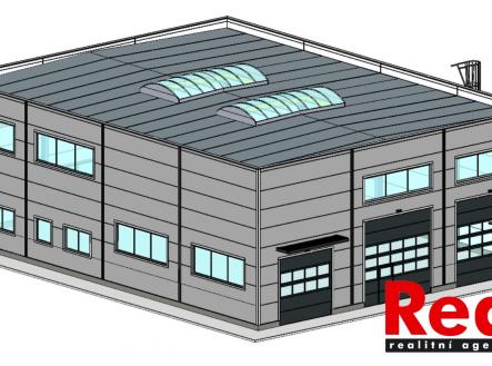 vizualizace - Hala | Prodej - pozemek pro komerční výstavbu, 2 501 m²