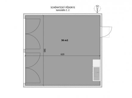 . | Pronájem - kanceláře, 36 m²