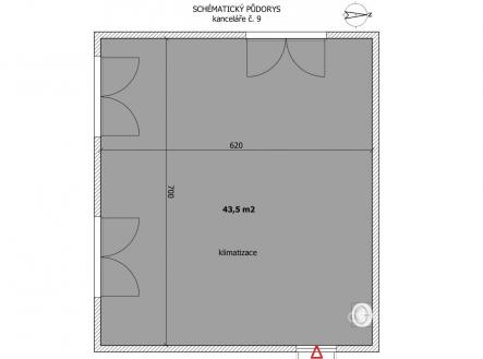. | Pronájem - kanceláře, 43 m²