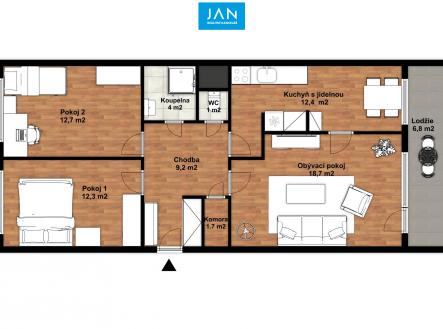 PLÁNEK INZERCE | Prodej bytu, 3+1, 83 m²