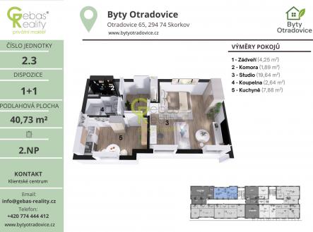 Prodej bytu, 1+1, 40 m²
