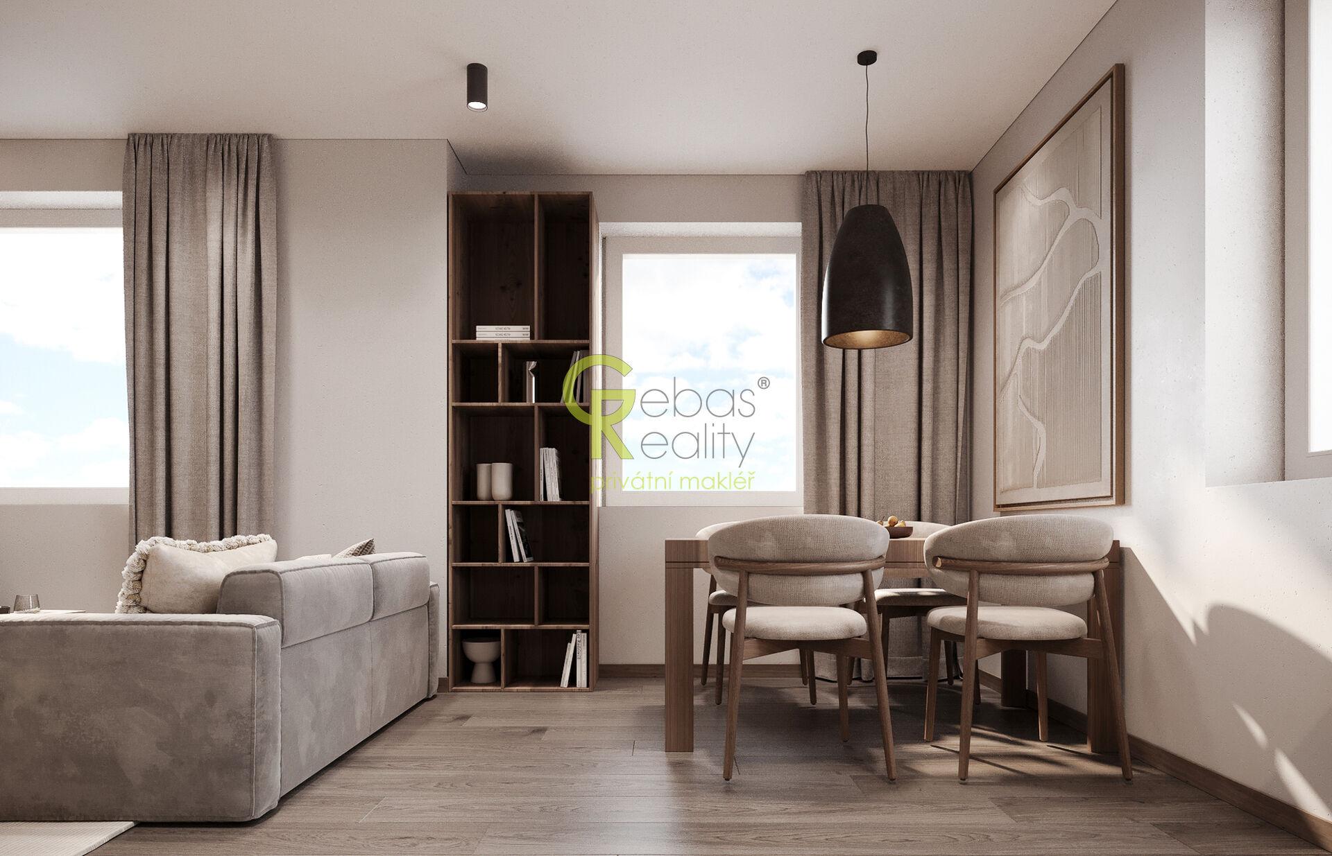 Nový byt 2+kk v projektu Byty Otradovice u Brandýsa nad L. vč. sklepa a parkovacího stání v ceně