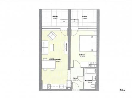 . | Prodej bytu, 2+kk, 42 m²