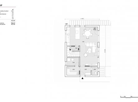 schéma 1.NP | Prodej - dům/vila, 99 m²