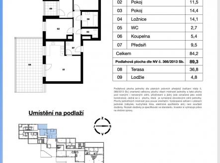 Prodej bytu, 4+kk, 89 m²