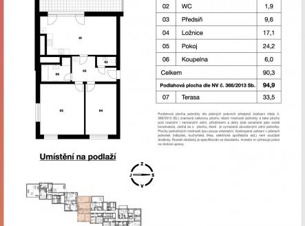 Prodej bytu, 3+kk, 95 m²