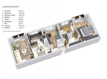 Prodej bytu, 3+1, 70 m²