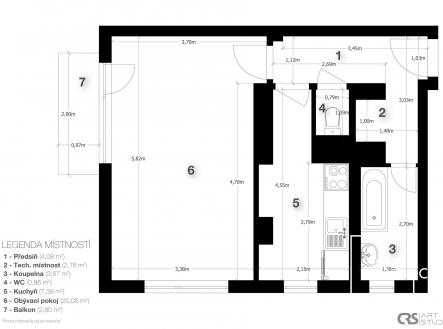 Prodej bytu, 1+1, 38 m²