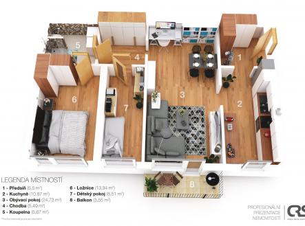 Pronájem bytu, 3+1, 68 m²
