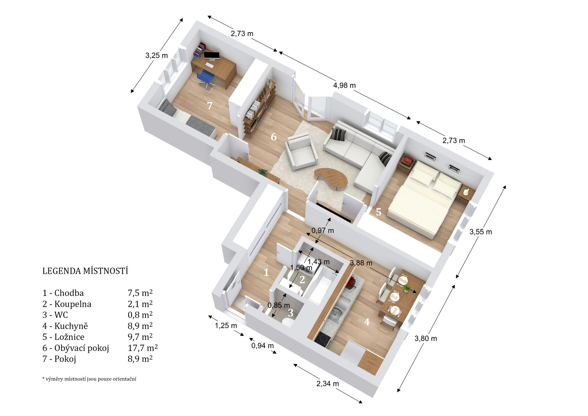 Prodej bytu 3+1 57 m2 Čihákova, Poděbrady