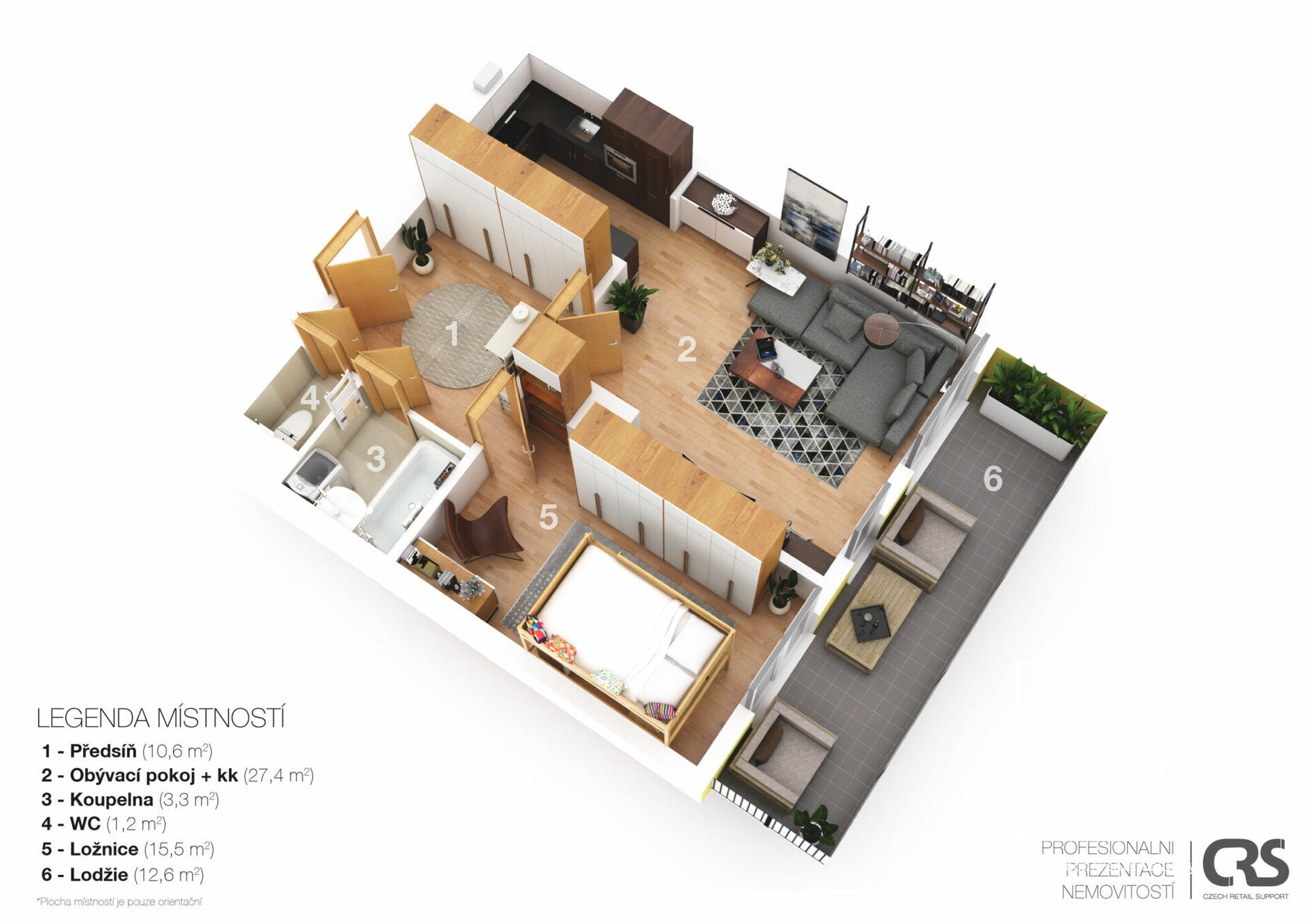 Byt 2+kk + terasa + garážové stání, Praha 10 Záběhlice, ul. Na Slatince