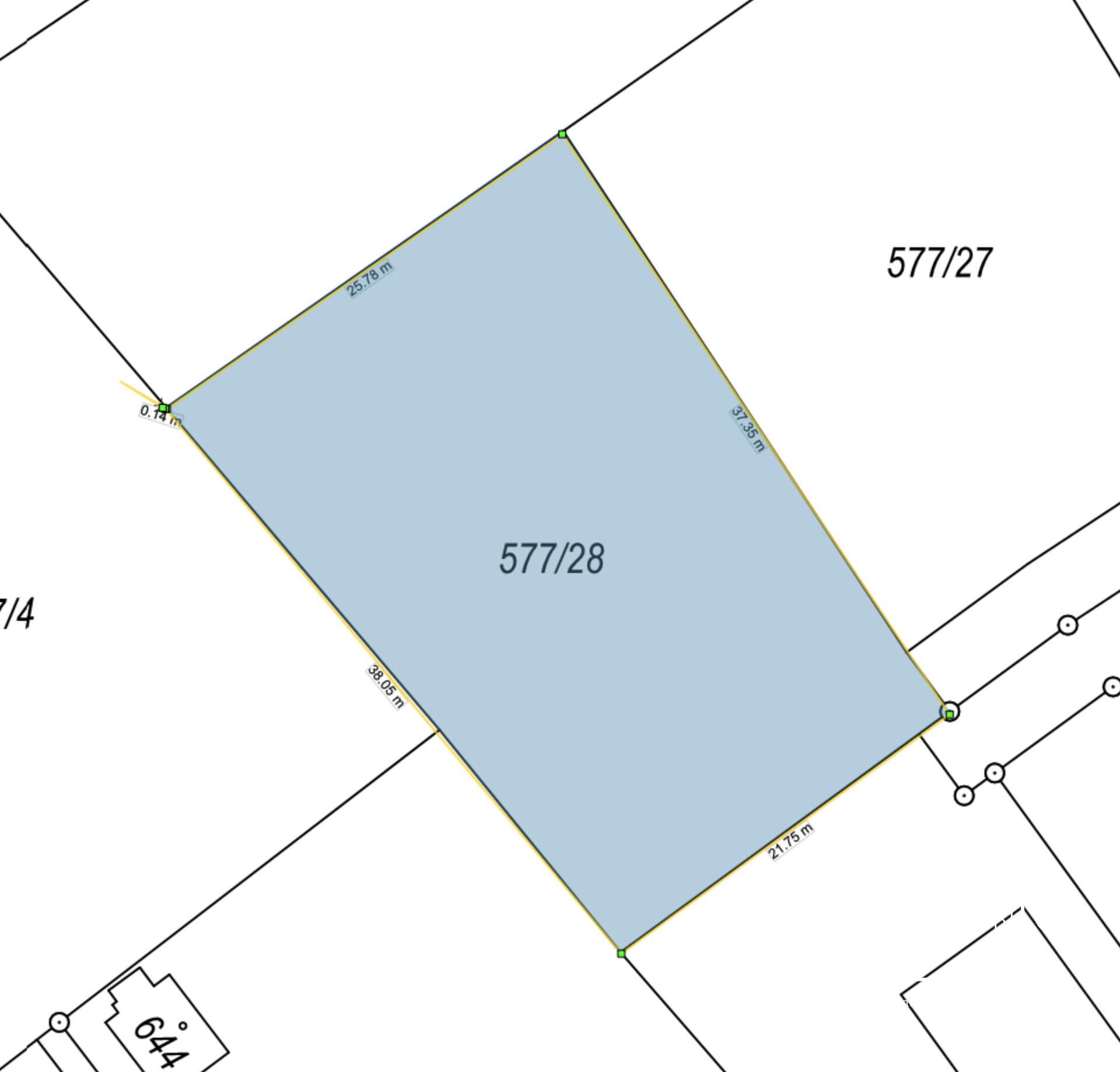 Stavební pozemek Chrást u Tišic (okr. Mělník), 890 m2 pro rodinný dům