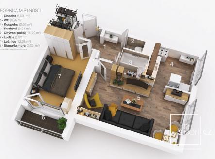 Prodej bytu, 2+1, 51 m²